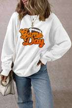 Load image into Gallery viewer, GAME DAY Football Round Neck Long Sleeve Sweatshirt