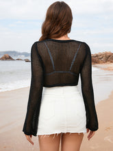 Load image into Gallery viewer, Openwork Long Sleeve Cover-Up