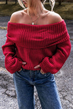 Load image into Gallery viewer, Off-Shoulder Long Sleeve Sweater
