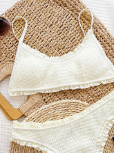 Load image into Gallery viewer, Frill Textured Spaghetti Strap Two-Piece Swim Set