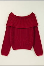 Load image into Gallery viewer, Off-Shoulder Long Sleeve Sweater