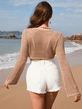 Load image into Gallery viewer, Openwork Long Sleeve Cover-Up