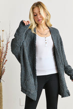 Load image into Gallery viewer, ADORA Popcorn Knit Open Front Long Sleeve Cardigan