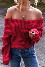 Load image into Gallery viewer, Off-Shoulder Long Sleeve Sweater