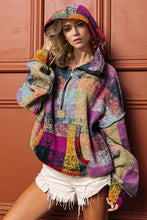 Load image into Gallery viewer, Double Take Full Size Half Zip Exposed Seam Hoodie