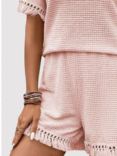 Load image into Gallery viewer, Tassel Round Neck Top and Shorts Set