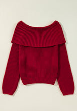 Load image into Gallery viewer, Off-Shoulder Long Sleeve Sweater