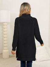 Load image into Gallery viewer, Slit Turtleneck Long Sleeve Sweater