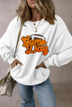 Load image into Gallery viewer, GAME DAY Football Round Neck Long Sleeve Sweatshirt
