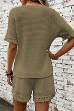 Load image into Gallery viewer, Tassel Round Neck Top and Shorts Set