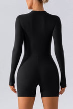 Load image into Gallery viewer, Half Zip Long Sleeve Active Romper