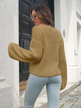 Load image into Gallery viewer, Round Neck Dropped Shoulder Sweater