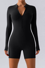 Load image into Gallery viewer, Half Zip Long Sleeve Active Romper