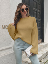 Load image into Gallery viewer, Round Neck Dropped Shoulder Sweater