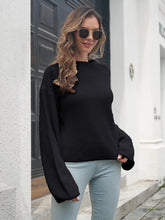 Load image into Gallery viewer, Round Neck Dropped Shoulder Sweater