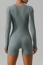 Load image into Gallery viewer, Square Neck Long Sleeve Active Romper