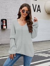 Load image into Gallery viewer, V-Neck Rib-Knit Top