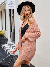 Load image into Gallery viewer, Cable-Knit Long Sleeve Cardigan