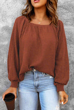 Load image into Gallery viewer, Square Neck Waffle-Knit Top