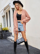 Load image into Gallery viewer, Cable-Knit Long Sleeve Cardigan