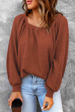 Load image into Gallery viewer, Square Neck Waffle-Knit Top