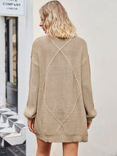 Load image into Gallery viewer, Cable-Knit Long Sleeve Cardigan