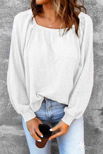 Load image into Gallery viewer, Square Neck Waffle-Knit Top