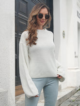 Load image into Gallery viewer, Round Neck Dropped Shoulder Sweater