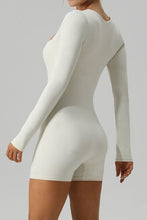 Load image into Gallery viewer, Square Neck Long Sleeve Active Romper
