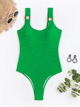 Load image into Gallery viewer, Scoop Neck Wide Strap One-Piece Swimwear
