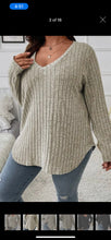 Load image into Gallery viewer, V neck Ribbed Plus size Top
