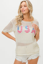 Load image into Gallery viewer, BiBi US Flag Theme Knit Cover Up
