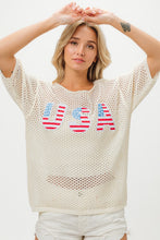 Load image into Gallery viewer, BiBi US Flag Theme Knit Cover Up
