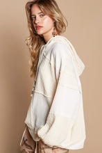 Load image into Gallery viewer, POL Exposed Seam Hooded Knit Top
