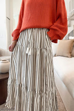 Load image into Gallery viewer, Tied Striped Maxi Skirt
