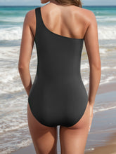 Load image into Gallery viewer, One Shoulder Sleeveless One-Piece Swimwear

