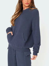 Load image into Gallery viewer, Long Sleeve Hooded Top and Pants Sweater Set
