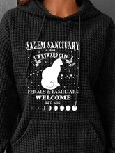 Load image into Gallery viewer, Full Size Graphic Textured Hoodie with Pocket
