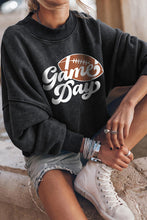 Load image into Gallery viewer, GAME DAY Graphic Drop Shoulder Sweatshirt
