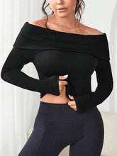 Load image into Gallery viewer, Off-Shoulder Long Sleeve Knit Top
