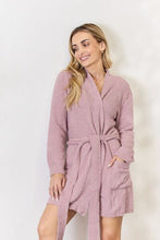 Load image into Gallery viewer, Hailey &amp; Co Tie Front Long Sleeve Robe

