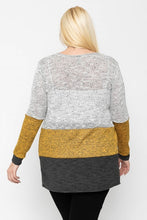 Load image into Gallery viewer, Plus Size Colorblock Cardigan
