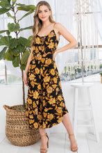 Load image into Gallery viewer, Black Floral Jumpsuit
