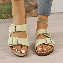 Load image into Gallery viewer, Open Toe Double Buckle Sandals
