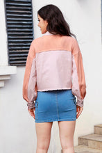 Load image into Gallery viewer, Button Up Raw Hem Long Sleeve Jacket
