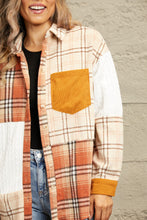 Load image into Gallery viewer, Double Take Plaid Color Block Dropped Shoulder Shacket
