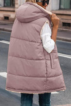 Load image into Gallery viewer, Zip-Up Longline Hooded Vest
