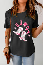Load image into Gallery viewer, HOWDY Cowboy Boots Graphic Tee
