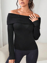 Load image into Gallery viewer, Off-Shoulder Long Sleeve Knit Top
