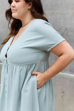 Load image into Gallery viewer, Sweet Lovely By Jen Full Size Button Down Midi Dress
